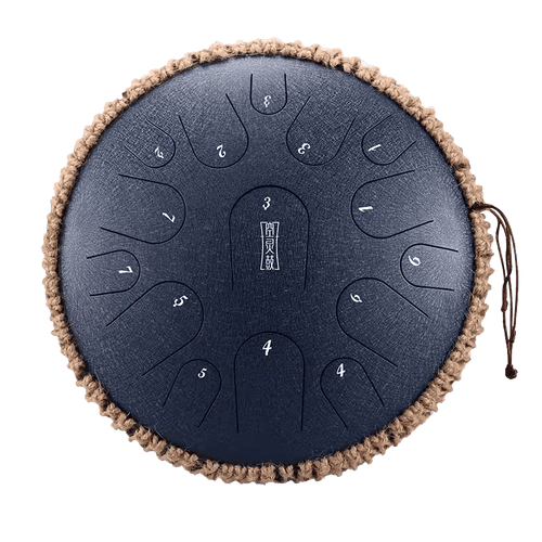 14 Inch 11 Notes Steel Tongue Drum – Handpan, Handcrafted Percussion Instrument