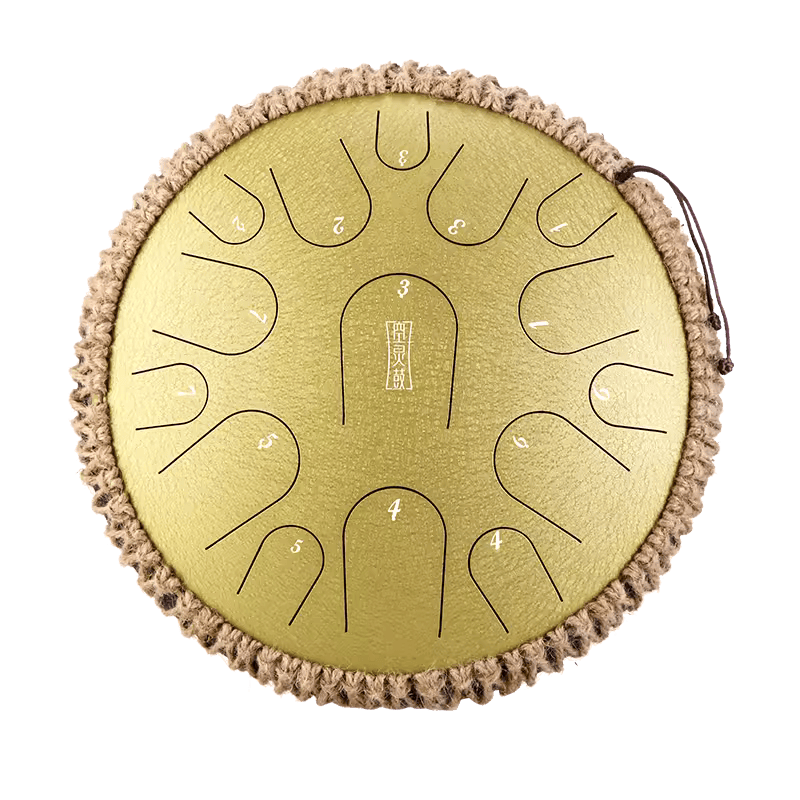 14 Inch 11 Notes Steel Tongue Drum – Handpan, Handcrafted Percussion Instrument