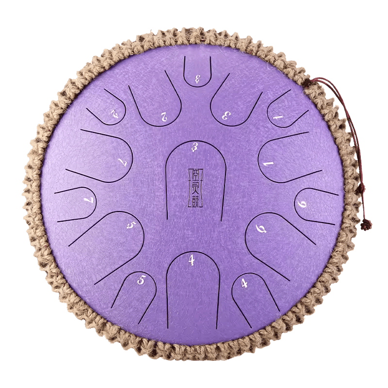 14 Inch 11 Notes Steel Tongue Drum – Handpan, Handcrafted Percussion Instrument