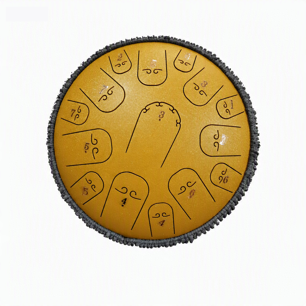 15 Notes 14 Inch Steel Tongue Drum – C Major Handpan Percussion Instrument