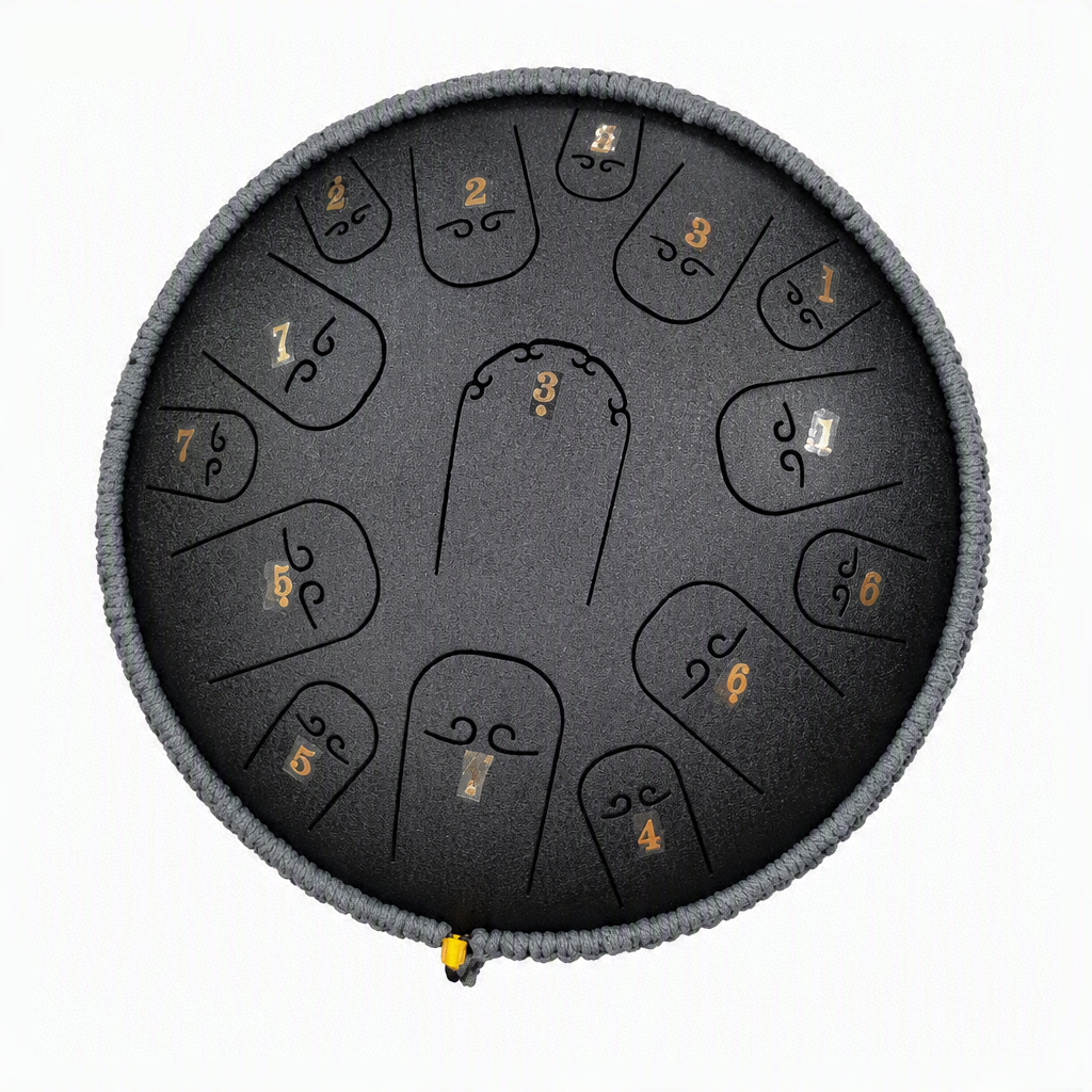 15 Notes 14 Inch Steel Tongue Drum – C Major Handpan Percussion Instrument